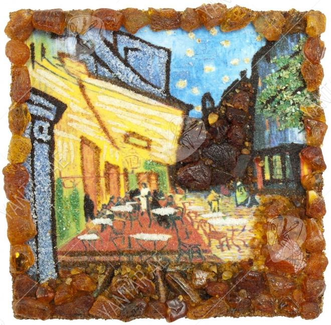 Souvenir magnet “Terrace of the night cafe in Arles” (Vincent van Gogh)